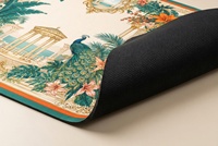 Tapis de jeu de poker et de mahjong en microfibre, épais, antidérapant, imperméable, insonorisant, pliable et portable, motif palmier de luxe