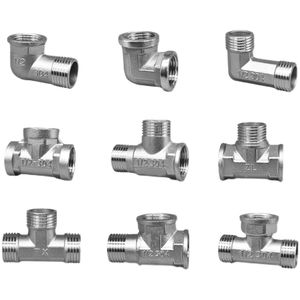 Joint en acier inoxydable pour épaississement de joint en soie, raccords de tuyau de <span class=keywords><strong>plomberie</strong></span>, coude féminin et masculin, 304 - Product Image 2