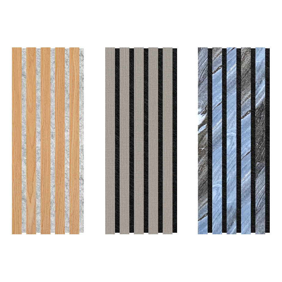 Wooden Veneer Acoustic Slat Panel Sound Absorbing Wall Ceiling Diffuser ...