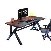 Nouveau bureau de jeu PC RVB en forme de K ordinateur Gamer Table éclairage LED ordinateur Table de bureau bureau professionnel bureau Mesa Gamer Gaming