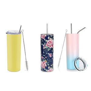 CHL promoción al <span class=keywords><strong>por</strong></span> <span class=keywords><strong>mayor</strong></span> gimnasio botella de agua de acero inoxidable de doble pared recta vaso vacío sublimación tazas - Product Image 3