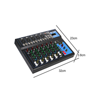 Console de mixage audio professionnelle portable avec interface USB, lecture numérique MP3, 7 canaux, pour DJ, petits spectacles et diffusion en direct