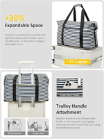 Sac de voyage pliable et extensible, idéal pour le yoga, les exercices, les séjours d'une nuit, pour femmes et hommes - Best-seller