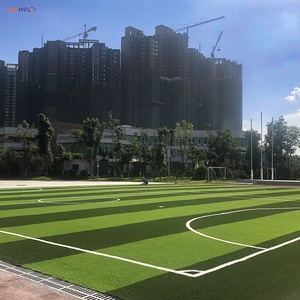 Gazon artificiel de football durable Campo De Futebol, résistant à l'usure, système de drainage, prêt à être expédié, distributeur pour terrains commerciaux - Product Image 4