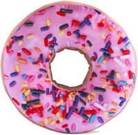 Maßgefertigtes Gewebtes 3D-Digital-Druck Leichtgewichtiges Tragbares Lustiges Donut-förmiges Europäisch-Amerikanisches Sofa-Kissen Abnehmbar