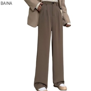 Pantalon ample taille haute décontracté d'été pour femme, coupe large et fluide, effet amincissant - Product Image 5