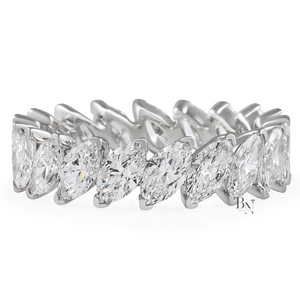 Élégante bague de mariage en diamant de laboratoire, 3.00 carats au total, 0.15 carat par pierre, 5.2 mm de large, or 14 carats, bijoux fins - Product Image 2