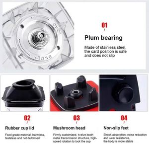 Licuadora Comercial Eléctrica de Alta Resistencia de 4500W con Control de Perilla, Procesador de Alimentos 2 en 1, Máquina de Cocina para Mostrador, OEM de Fábrica - Product Image 5