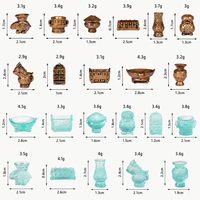Figurines miniatures en résine en gros, ornements de style bronze chinois pour maison de poupée, micro-paysages, décoration intérieure, artisanat DIY