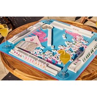 Set Ubin Mahjong Mewah 160 Buah Safari Musim Semi - Bahan Akrilik Putih Cerah untuk Pesta atau Hadiah
