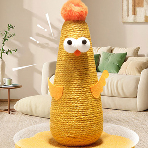 Tempat Panjat Kucing Lucu Bentuk Ayam, Tiang Garukan Kucing dari Sisal, Papan Garukan Kucing - Product Image 4