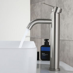 <span class=keywords><strong>Grifo</strong></span> Clásico Monomando de Acero Inoxidable para <span class=keywords><strong>Lavabo</strong></span>, Acabado Cepillado, Salida Alta, Agua Fría y Caliente, Válvula Cerámica - Product Image 1
