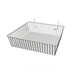 Cesta de exhibición de panel de rejilla de pared de metal cromado Estantes de exhibición de supermercado - Product Image 6