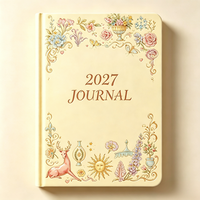 Agenda quotidien personnalisé 2027, couverture rigide à motifs floraux, carnet de notes, papeterie, cadeau