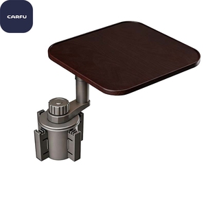 CarFu AC-2370 Bandeja para Auto con Acabado de Madera, Superficie Amplia para Comer, Portavasos, Base Ajustable, OEM, ODM, Venta al Por Mayor - Product Image 5
