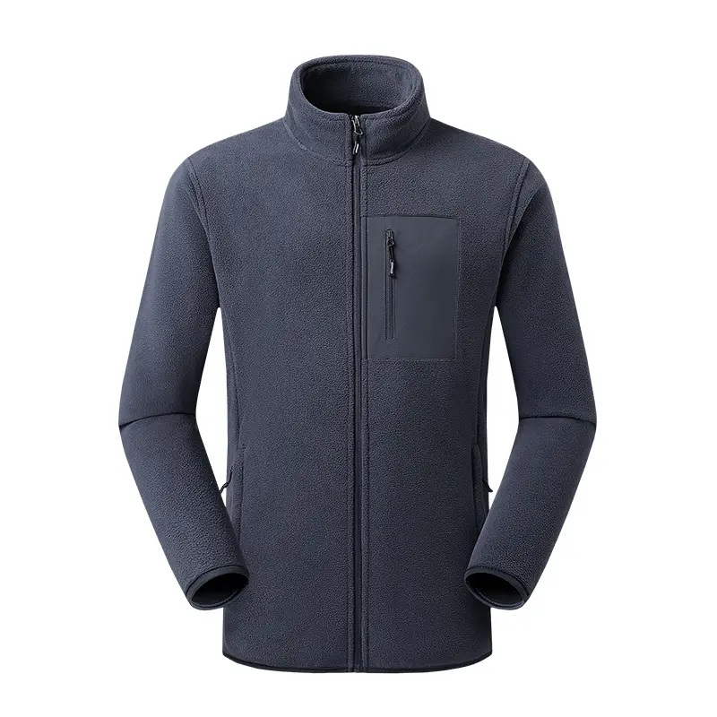 Men Outdoor Polyester Company Uniform Staff Clothing Men's Full Zip Up Custom Tech Micro Polar Fleece Jacket With Logo