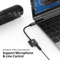 Adaptador de Cable de Audio USB C a Doble 3.5mm, Tarjeta de Sonido Externa, Cable Divisor para Auriculares y Micrófono para Teléfono, PC y Juegos