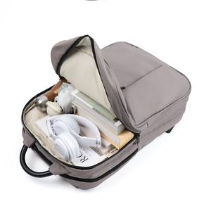 Mochila de negocios sencilla y elegante para hombre, bolsa impermeable para ordenador portátil de 20-35L para viajes, estudiantes universitarios, Color gris sólido - Product Image 4