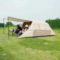 Tente gonflable portable Oxford double couche 4 saisons imperméable résistante aux UV pour 3-4 personnes, camping, randonnée, voyage