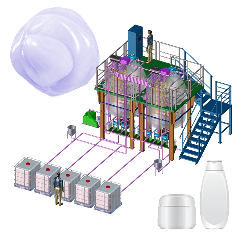 Машина для гомогенизации жидкого мыла, моющего шампуня, производственная линия шампуня, оборудование для химического смешивания