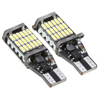 Canbus T15 4014 45SMD P21W W16W Free canbus Ampoule arrière de voiture StopLight Feu de recul Lampe de freinage LED de secours Ampoules de feux automatiques