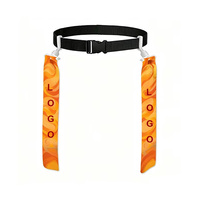 Drapeaux de ceinture pour enfants et adultes, PVC couleur pleine, double face, logo d'équipe personnalisé, entraînement sportif, drapeaux de ceinture de football