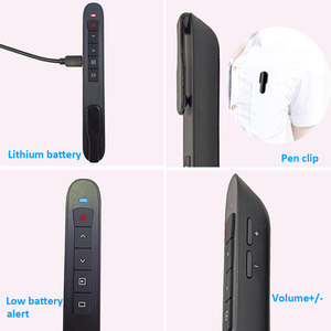แบตเตอรี่ลิเธียมพรีเซนเตอร์แบบชาร์จไฟ Laserpointer สีแดง PPT Clicker การนำเสนอระยะไกล Clicker เลเซอร์ <span class=keywords><strong>Powerpoint</strong></span> - Product Image 5