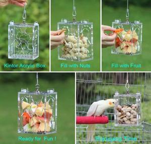 Meilleur vendeur Mangeoire en plastique pour perroquet Jouet de forage pour perroquet Jouets de mangeoire pour oiseaux Mangeoire de forage pour oiseaux Bouteille d'eau pour oiseaux - Product Image 2