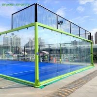 Venta al por mayor de pistas de pádel panorámicas con proceso de recubrimiento por pulverización electrostática OEM/ODM y postes portátiles para pickleball