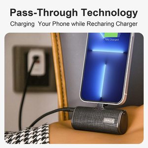 Nouvelle mode 2025, mini powerbank en cuir vert de luxe, 4500 mAh, <span class=keywords><strong>chargeur</strong></span> sans fil portable pour <span class=keywords><strong>iPhone</strong></span> LinkPod <span class=keywords><strong>4S</strong></span> avec prise pour - Product Image 4