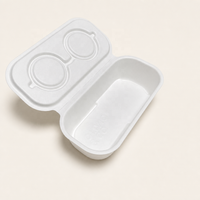 Boîte d'emballage pour lunettes d'enfants à surface lisse pressée à l'état humide, en pulpe de canne à sucre écologique, conteneur pour lunettes optiques