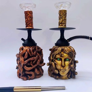Cachimba Árabe con Diseño Creativo de <span class=keywords><strong>Medusa</strong></span> de la Mitología Griega Europea, Cachimba Duradera de Aleación de Aluminio, <span class=keywords><strong>Shisha</strong></span> Luminosa para Fumar en la Noche - Product Image 4