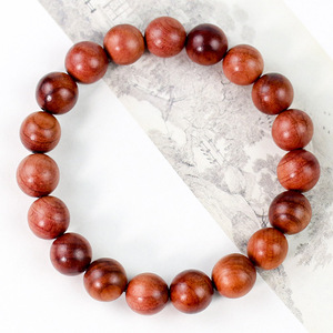 <b>Red</b> Cedar Wood <b>Bracelet</b> 10mm 19 Beads Unisex Everyday Wear Cultural Collectible Jewelry - Product Image 4