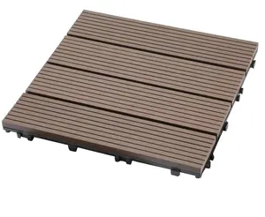Ngoài trời Gỗ nhựa composite lưới sàn gỗ WPC lồng vào nhau decking gạch DIY gạch sâu dập nổi composite gạch