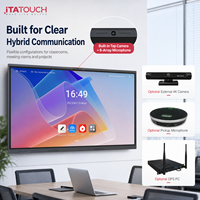 Интерактивная панель ITA 75 дюймов LCD с ИК-дисплеем, бесплатные образовательные инструменты, камера 13/48 МП с функциями ИИ, дисплей 4K