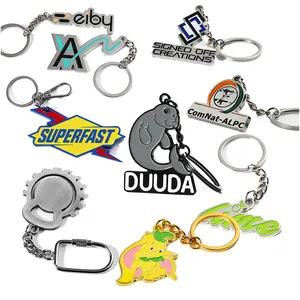 Không Có Tối Thiểu Đặt Hàng Tùy Chỉnh Phim Hoạt Hình Keychain Kẽm Hợp Kim Kim Loại Móc Chìa Khóa 2D 3D Dễ Thương Thư Hình Dạng Men Vòng Chìa Khóa Với Logo