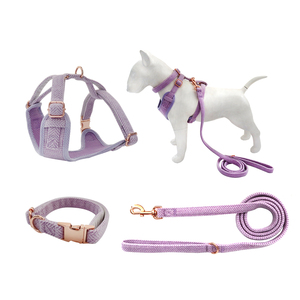 Ensemble de harnais et de laisse pour chien en tweed tactique réglable, doux et confortable, à carreaux d'hiver, sans traction, avec sac à dos, nouveauté 2025 - Product Image 1