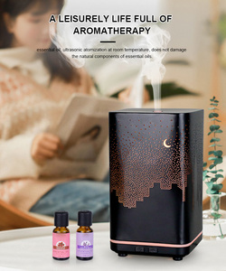 120Ml 5V USB Máy Tạo Độ Ẩm Siêu Âm <span class=keywords><strong>7</strong></span> Màu Đèn <span class=keywords><strong>Led</strong></span> Tinh Dầu Thơm Khuếch Tán Kim Loại - Product Image 1