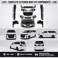 Kit de conversion complet pour Toyota Alphard Vellfire 2008-2014 en style Mona Lisa 2022 : pare-chocs avant, calandre, phares, capot