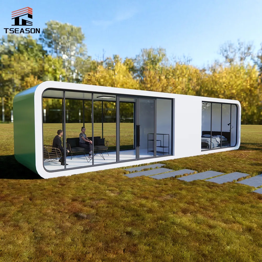 Tseason Design moderne Préfabriqué Vie mobile de luxe Mode Jardin Pod Maisons modulaires en conteneur Cabine Apple