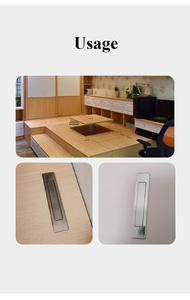 Hidden Zinc Alloy Handles for Wardrobe Dresser Kitchen Cabinets-Antirust Easy Installation Embedded Hardware for Tatami Mats Bed - Product Image 6