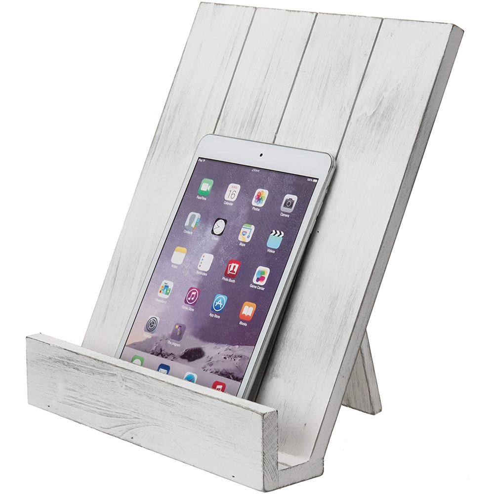 Бамбуковая Регулируемая подставка для книг, подставка для чтения кухонной книги с зажимами для страниц