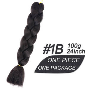Cheveux synthétiques Yaki en vrac, 24 pouces, 100g, pré-étirés, doux, pour tresses africaines, jumbo, tissage simple, <span class=keywords><strong>dreadlocks</strong></span> – Meilleures ventes - Product Image 6