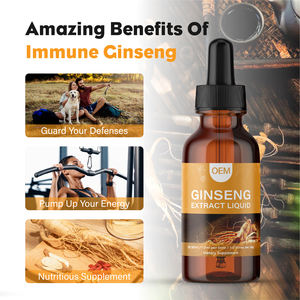OEM Herbal Supplements energia Coreano <span class=keywords><strong>Red</strong></span> Panax <span class=keywords><strong>Ginseng</strong></span> Root <span class=keywords><strong>Extract</strong></span> <span class=keywords><strong>Ginseng</strong></span> Liquid Drops Bebidas energéticas para suporte à imunidade - Product Image 4
