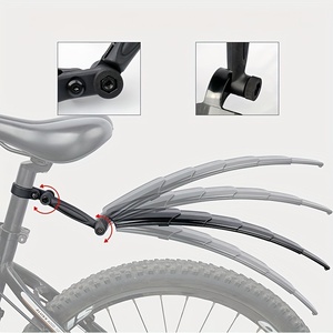 Garde-boue télescopique pliable pour vélo <span class=keywords><strong>de</strong></span> montagne <span class=keywords><strong>de</strong></span> 26 à 27.5 pouces, extensible <span class=keywords><strong>de</strong></span> 11/29 cm et 12 à 41 cm - Product Image 4