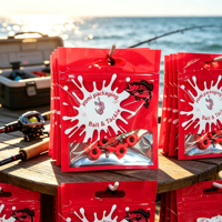 Sac à fermeture éclair personnalisé pour leurres de pêche, appâts imprimés sur mesure, avec trou Euro