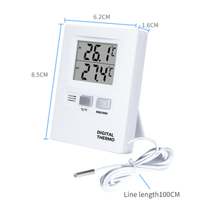 <span class=keywords><strong>Thermomètre</strong></span> numérique intérieur/<span class=keywords><strong>extérieur</strong></span> <span class=keywords><strong>avec</strong></span> fil externe de 1 mètre et fonction de <span class=keywords><strong>mémoire</strong></span> max/min en plastique ABS - Product Image 2