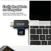 Adaptador Hub USB3.0, Lector de Tarjetas Micro TF OTG, Lector de Tarjetas de Memoria 5 en 1, Lector de Tarjetas Multifunción SD, SDHC, TF, MMC