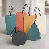 Tarjetas Personalizadas de Papel en Blanco para Ambientadores de Coche con Cordón Elástico