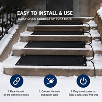 Tapis de déneigement extérieur en graphène, imperméable, chauffant électriquement, pour escaliers et allées